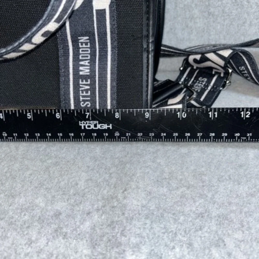 Steve Madden Canvas Crossbody Satchel Black
